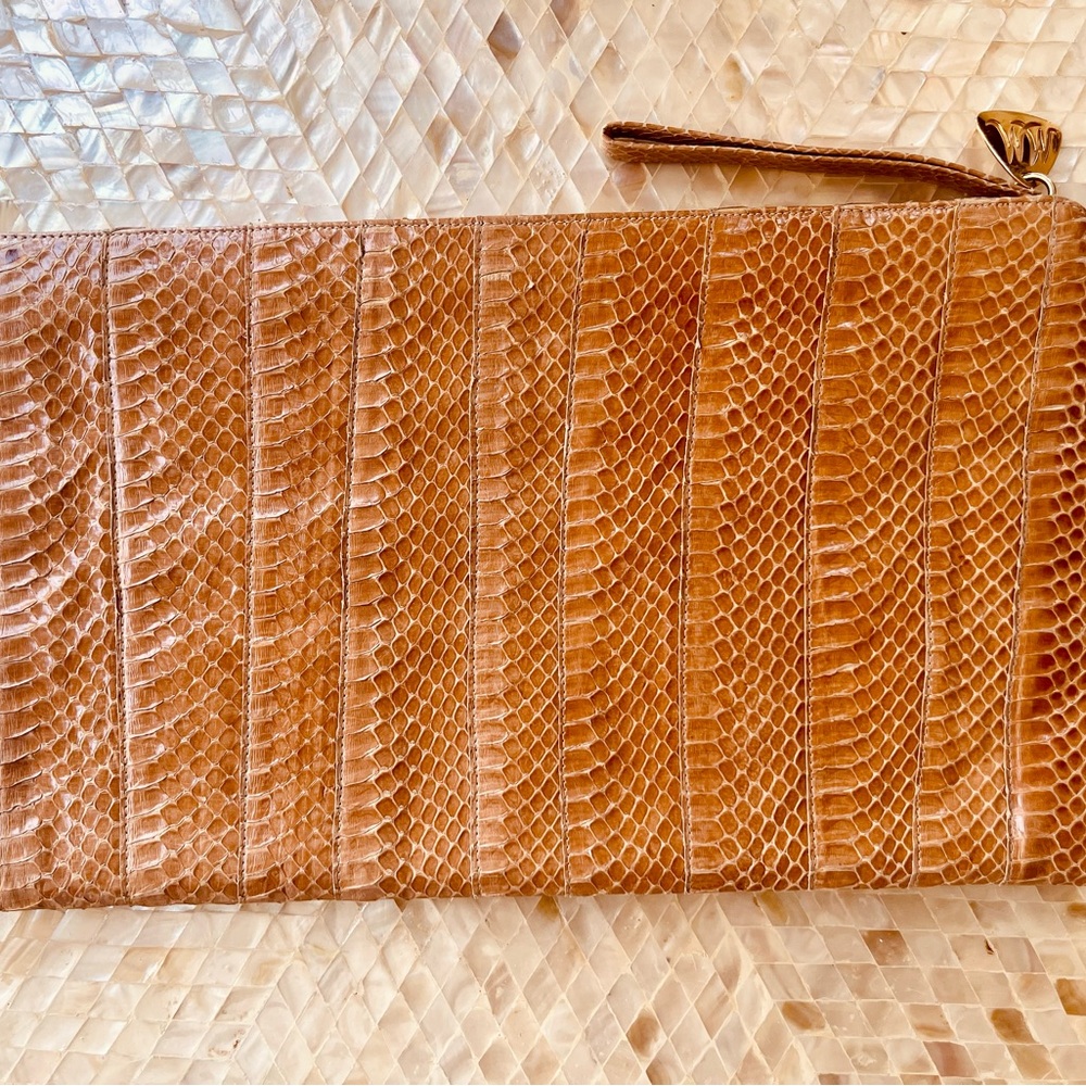 Morris Moskowitz Snake Skin Clutch Vintage 1970’s